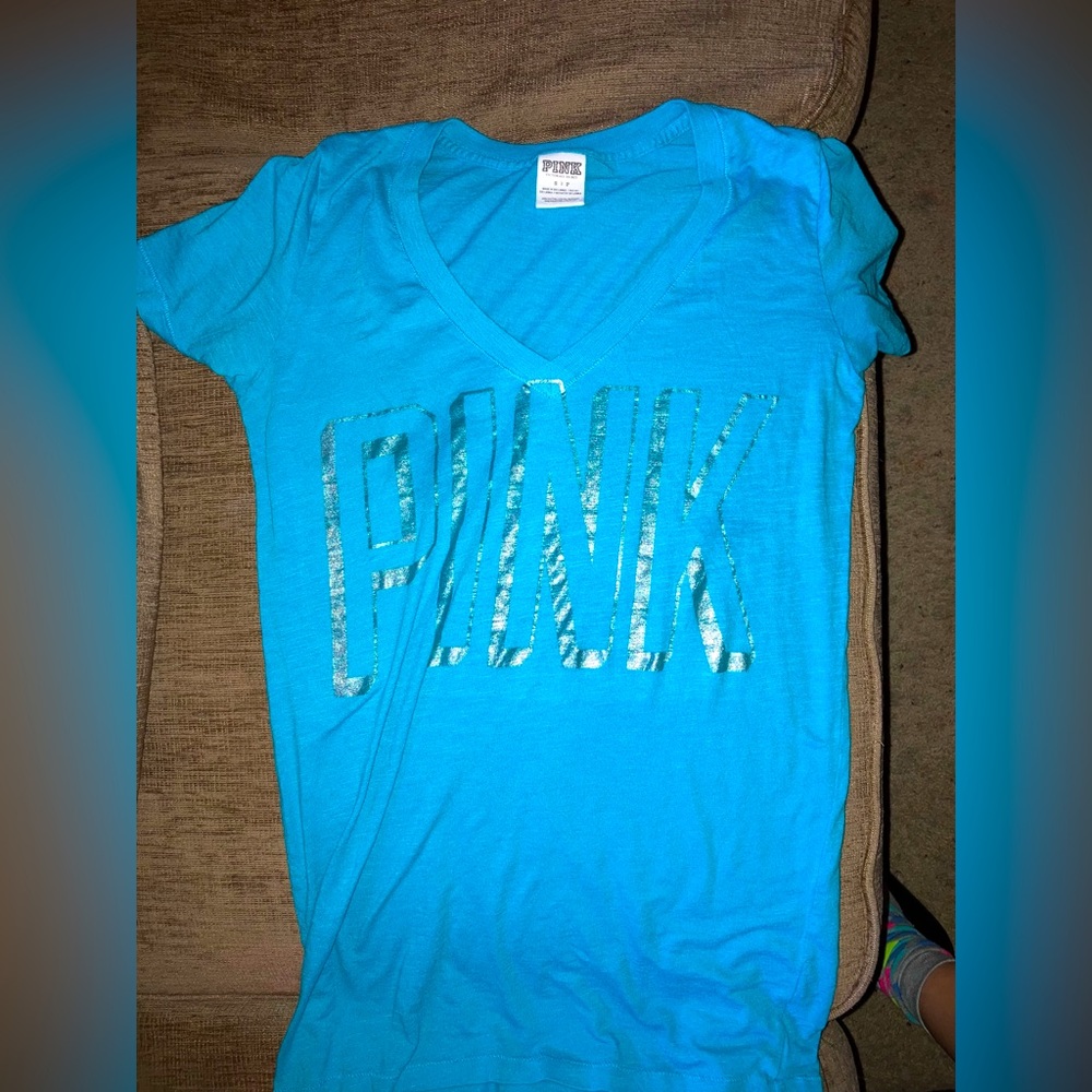 Blue, Victoria’s Secret pink shirt size small